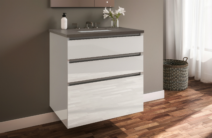 Preconfigured Bathroom Vanity Organizer Drawer