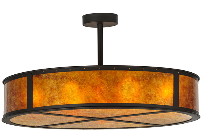 Meyda Lighting Smythe Craftsman Semi Flushmount Kitchen Bath