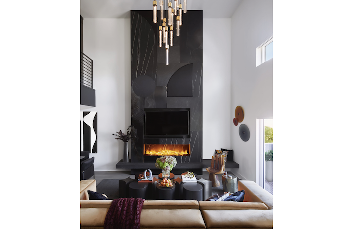 double height fireplace