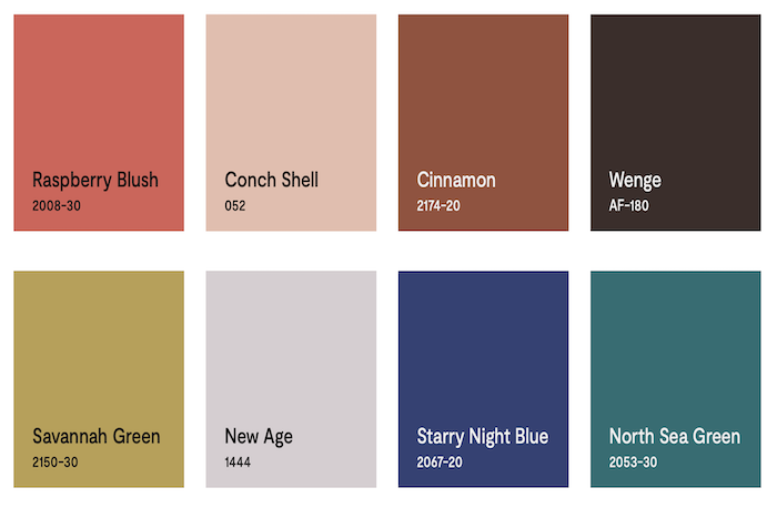 Benjamin Moore color palette 2023