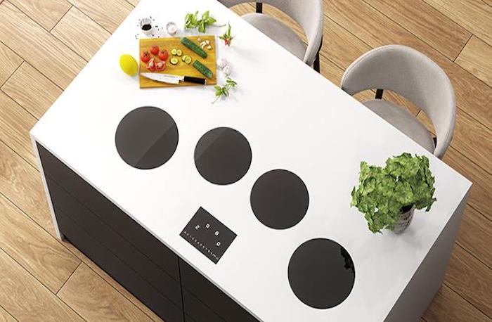induction burners on island